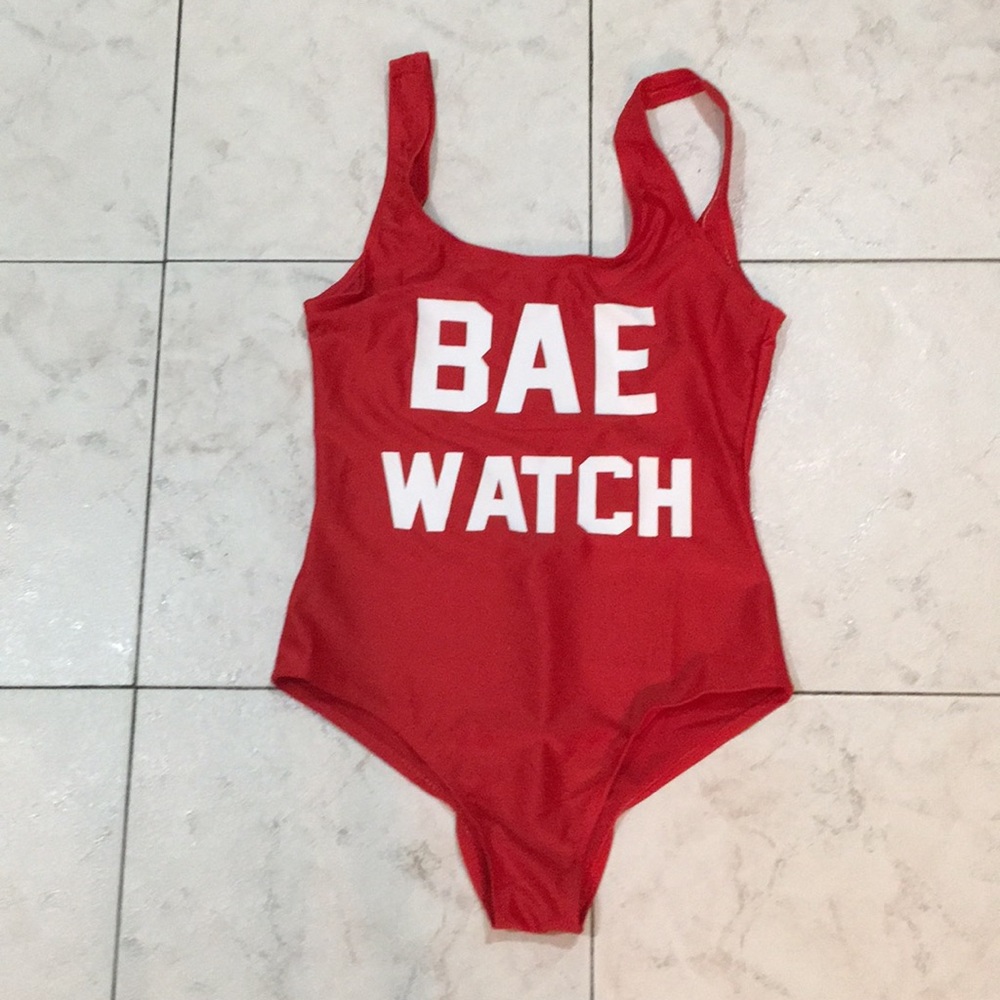 ‼️Last One‼️Red BAE Watch One-Piece Swimsuit - Picture 6 of 8
